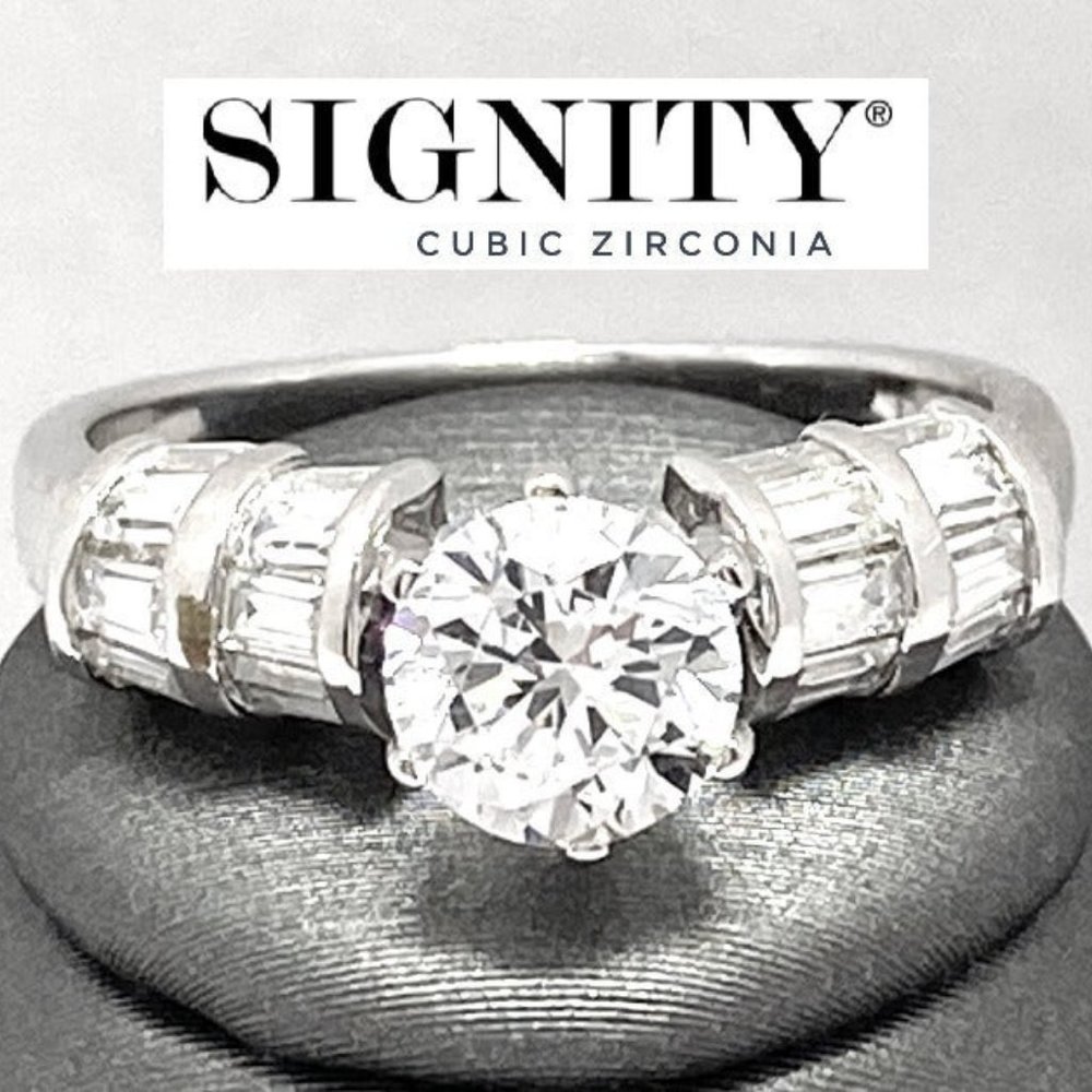 925 Sterling Silver, Signity Diamond CZ Ring